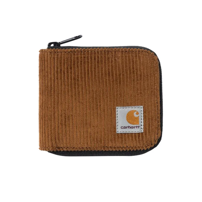Carhartt WIP Flint Zip Wallet - Deep H Brown